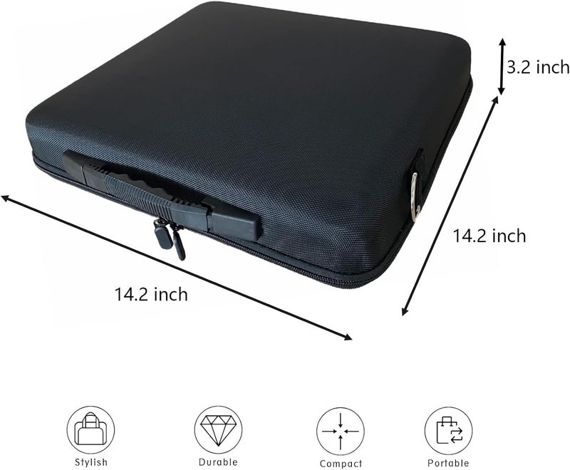 UISKOOPW Pool Ball Carrying Case,Hard Billiard Ball Case Cue Ball Holder for One Set of Billiard Balls,EVA Pool Ball Storage Bag with Handle and Adjustable Shoulder Strap for Travel - Image 2